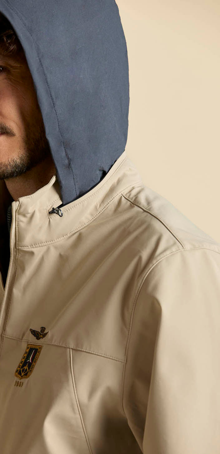 Aeronautica Militare Giubbino AB3050 Giacca Sailor jacket con cappuccio estraibile da uomo Frecce Tricolori 261AB3050UCT04290