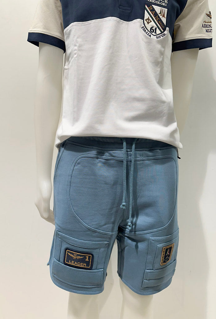 Aeronautica Militare Shorts Bermuda in Felpa BF033 Anti-G Frecce Tricolori, Pantaloncino da Uomo, Shorts da Tuta