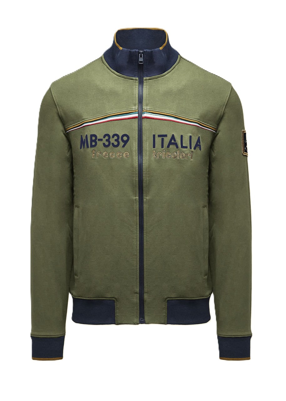 Aeronautica Militare Felpa Full-Zip FE2088 Verde Frecce Tricolori