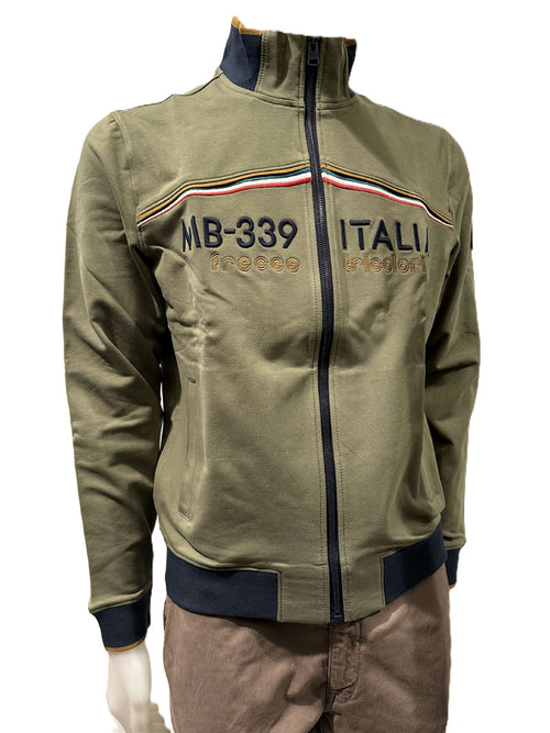 Aeronautica Militare Felpa Full-Zip FE2088 Verde Frecce Tricolori