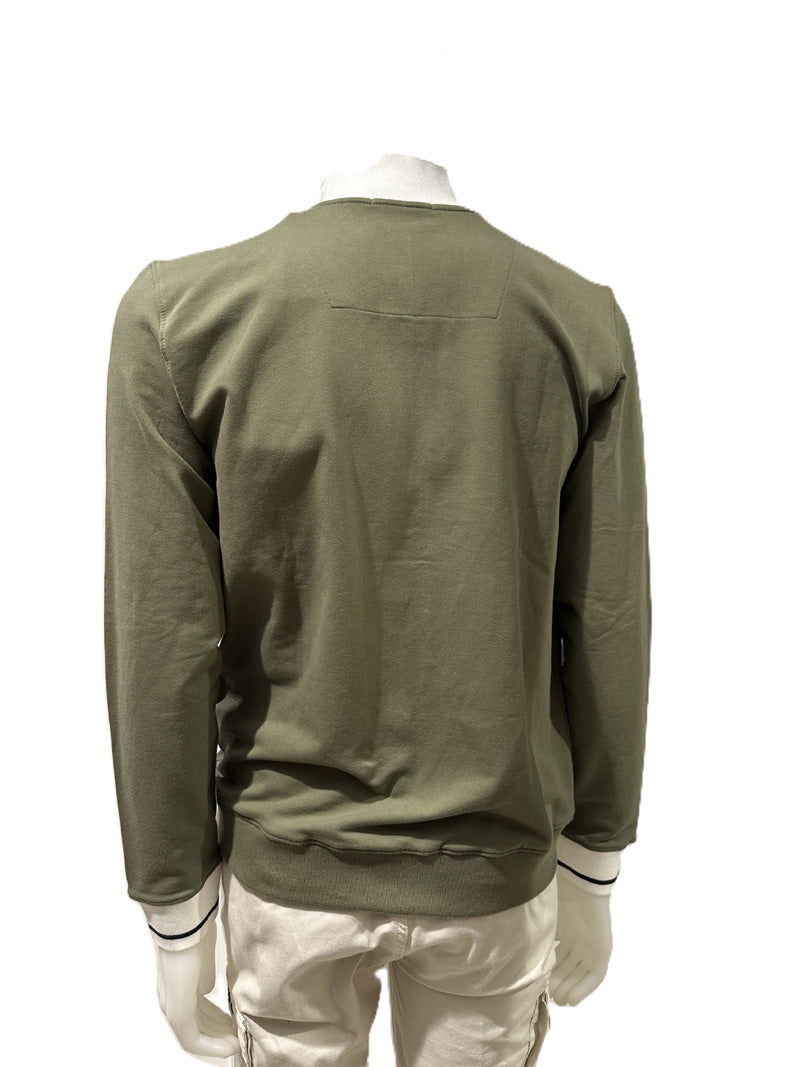 Aeronautica Militare Felpa AM23 Sweatshirt Verde-bianco-blu
