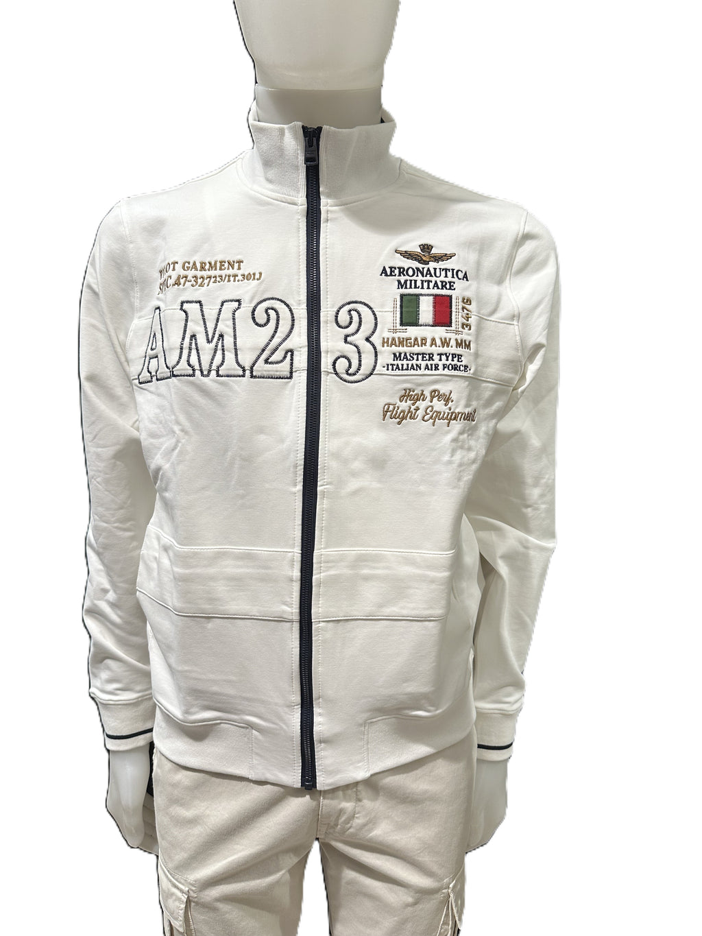 Aeronautica Militare Felpa AM23 Sweatshirt Bianco