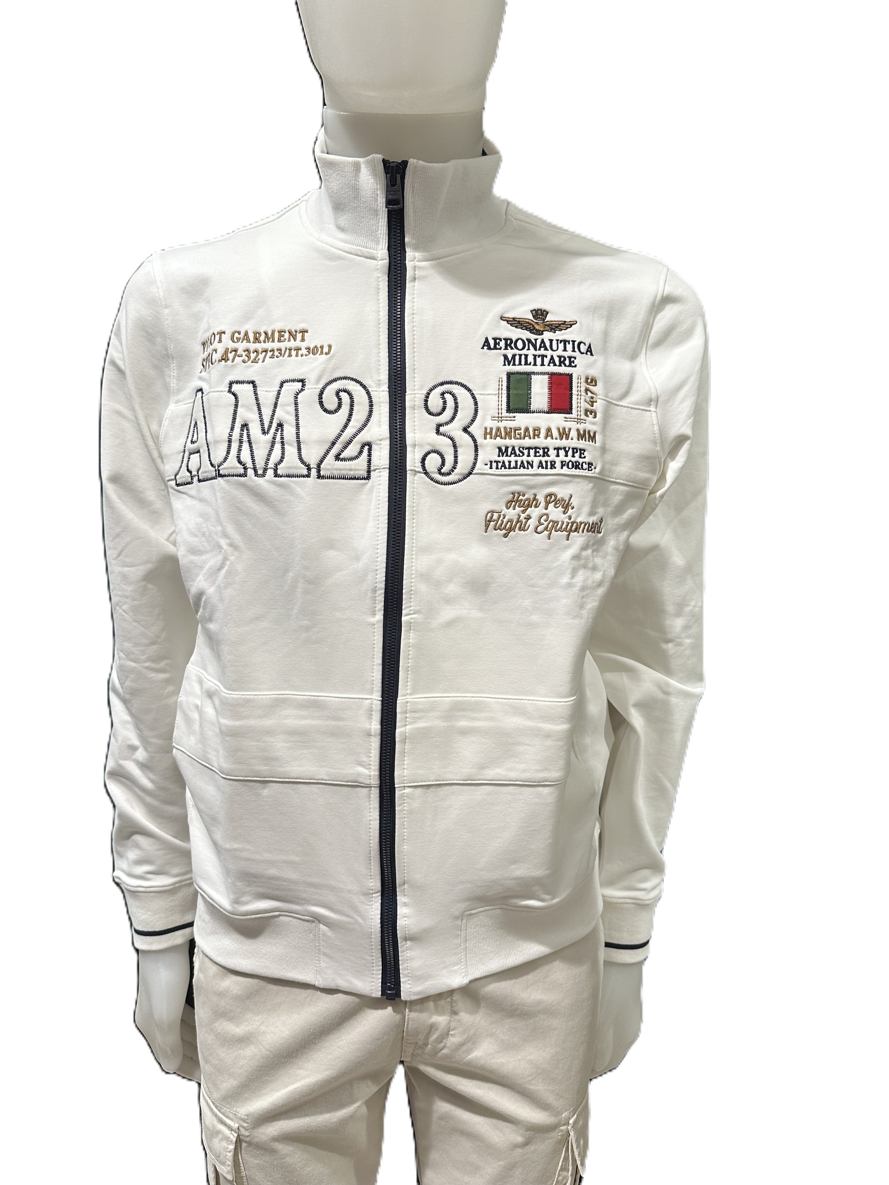 Aeronautica Militare Felpa AM23 Sweatshirt Bianco