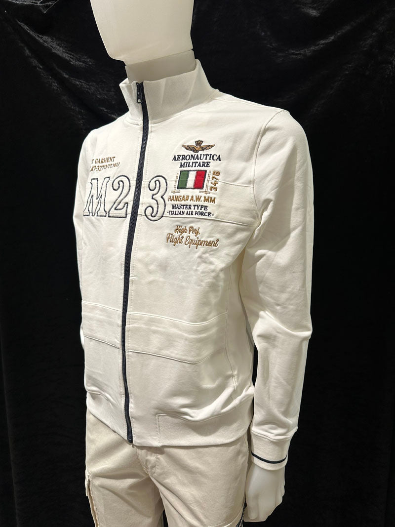 Aeronautica Militare Felpa AM23 Sweatshirt Bianco