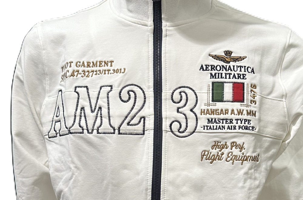 Aeronautica Militare Felpa AM23 Sweatshirt Bianco