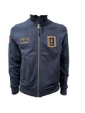 Aeronautica Militare Felpa Full-Zip FE2102 Blu navy con patch Frecce Tricolori