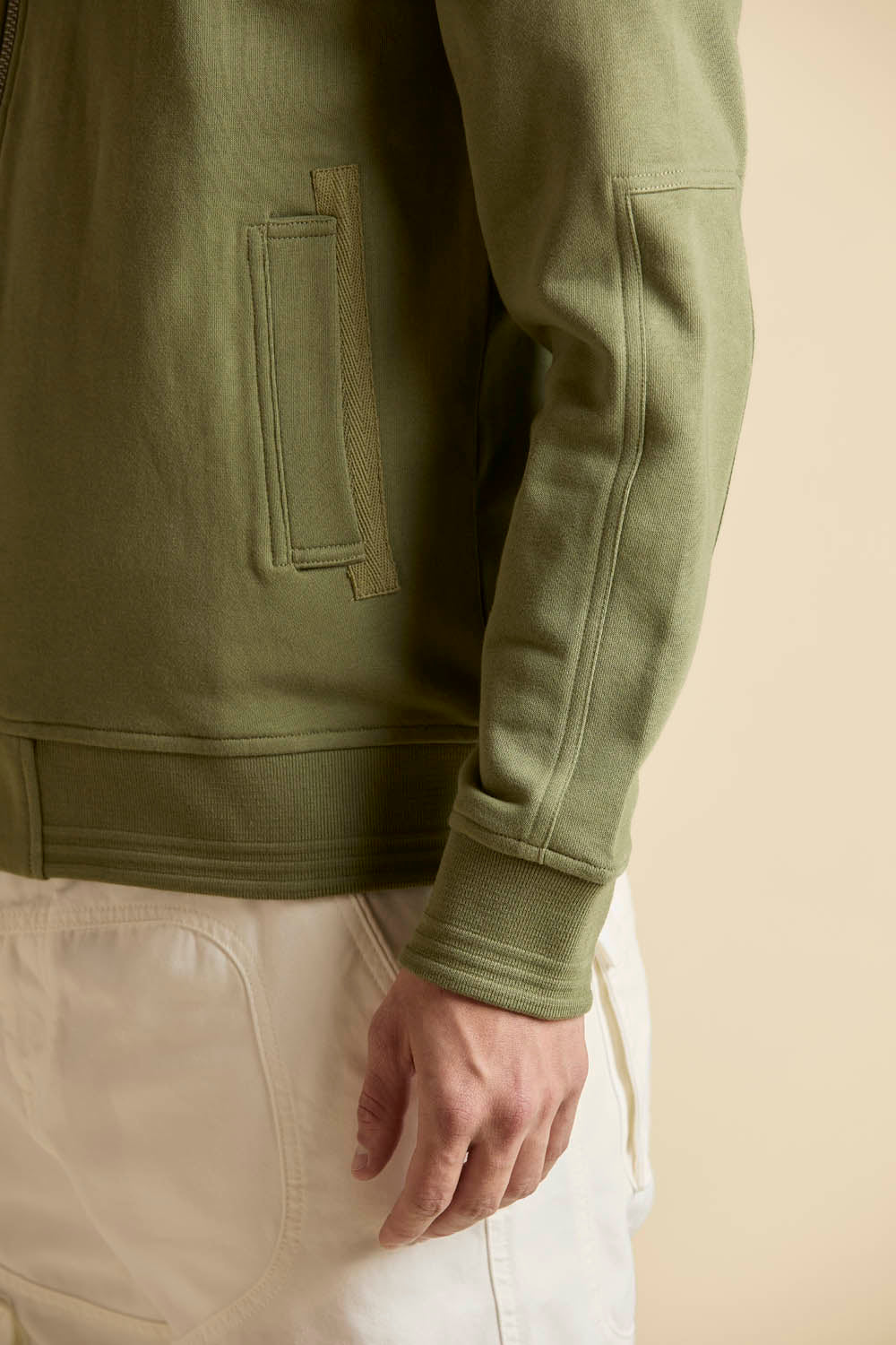 Aeronautica Militare Felpa Full-Zip FE2102 Verde con patch Frecce Tricolori