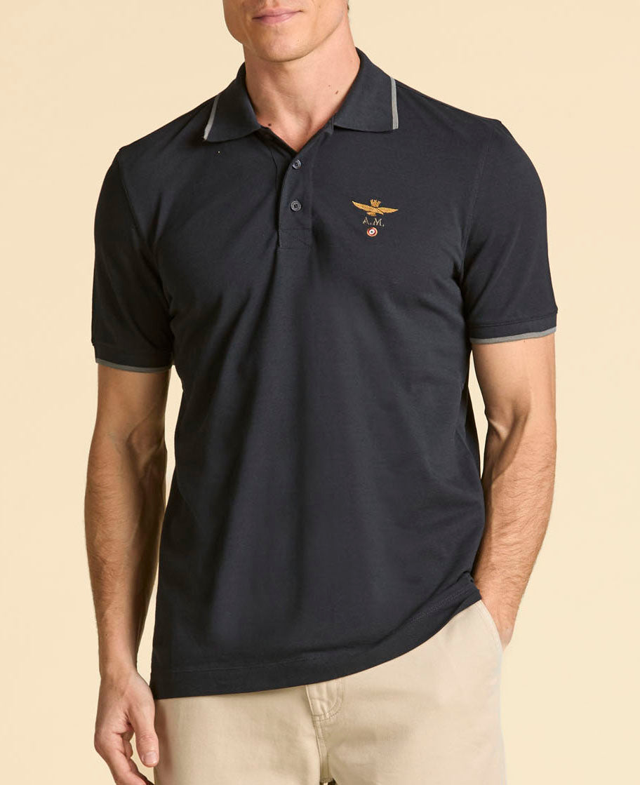 Aeronautica Militare Polo PO1308 in piqué 261PO1308UP00082