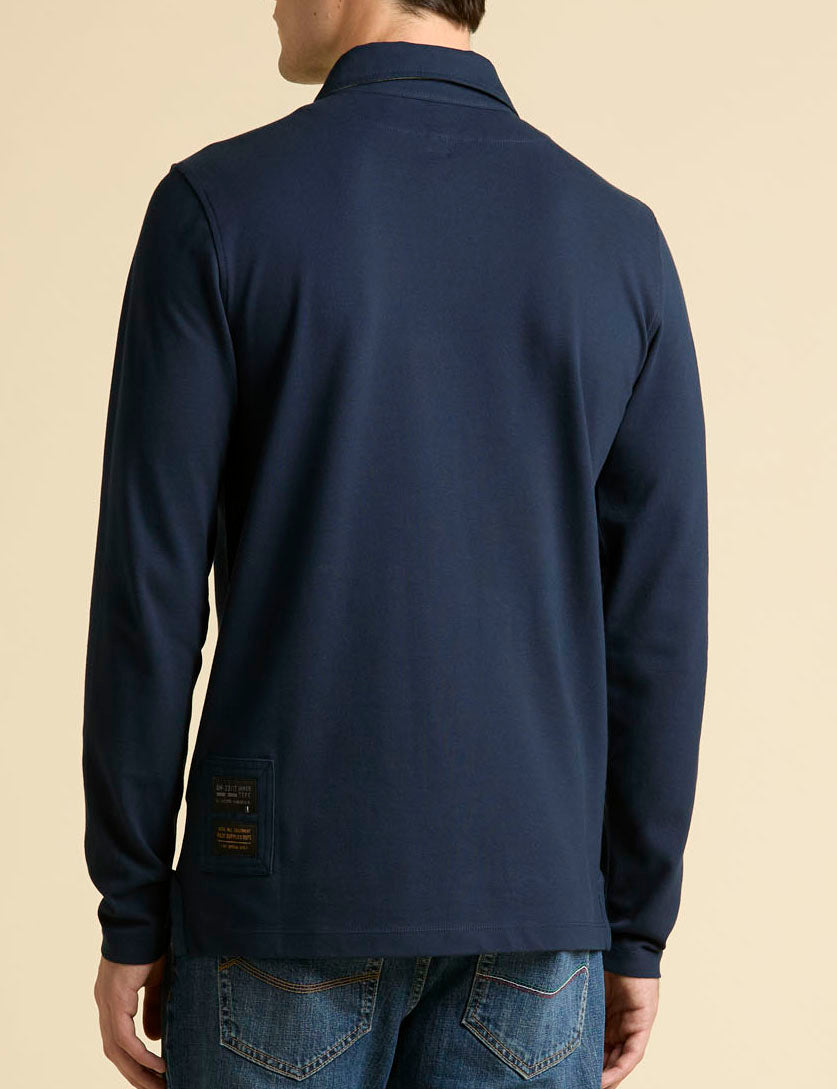 Aeronautica Militare Polo PO1897 da Uomo, Manica Lunga