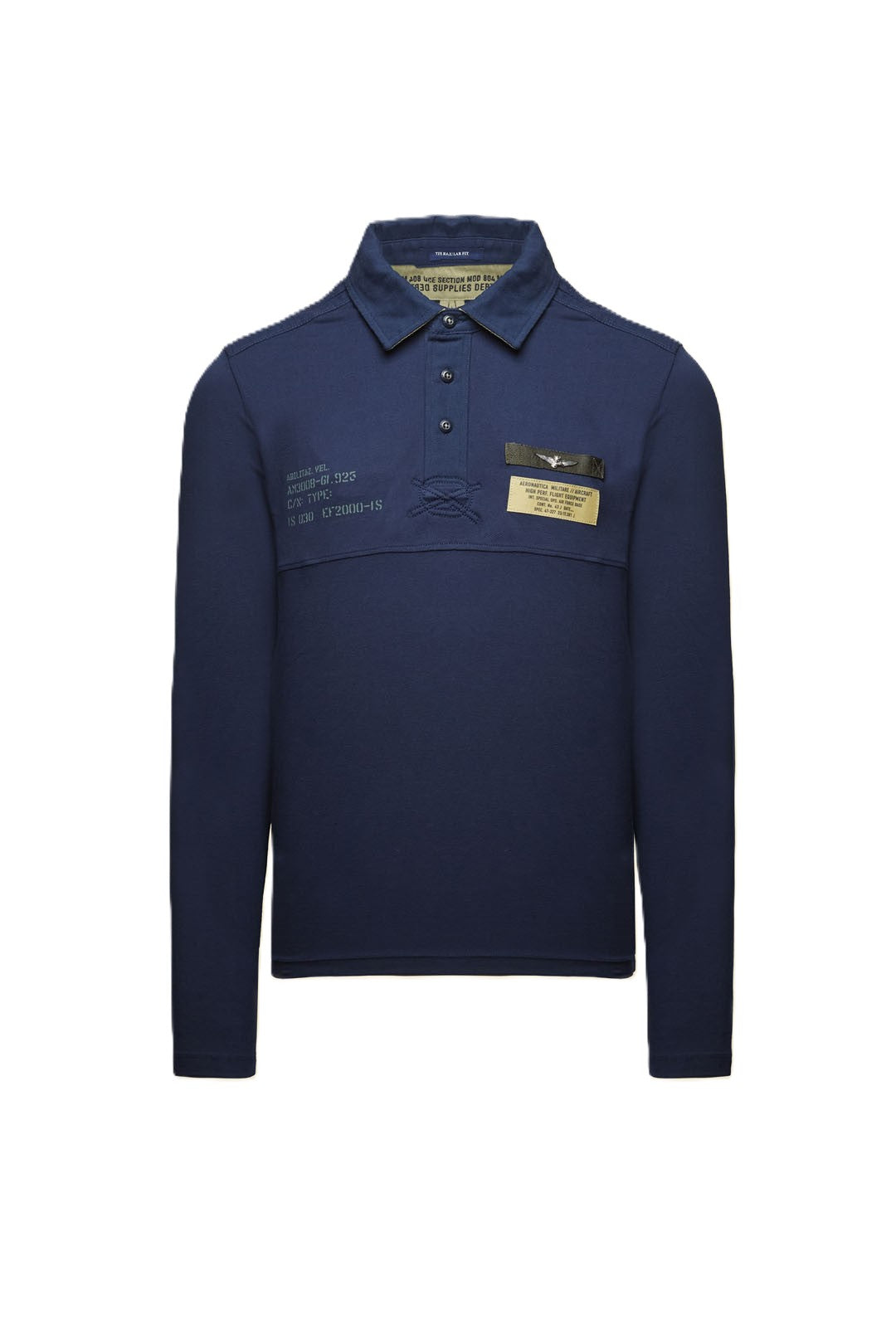 Aeronautica Militare Polo PO1897 da Uomo, Manica Lunga