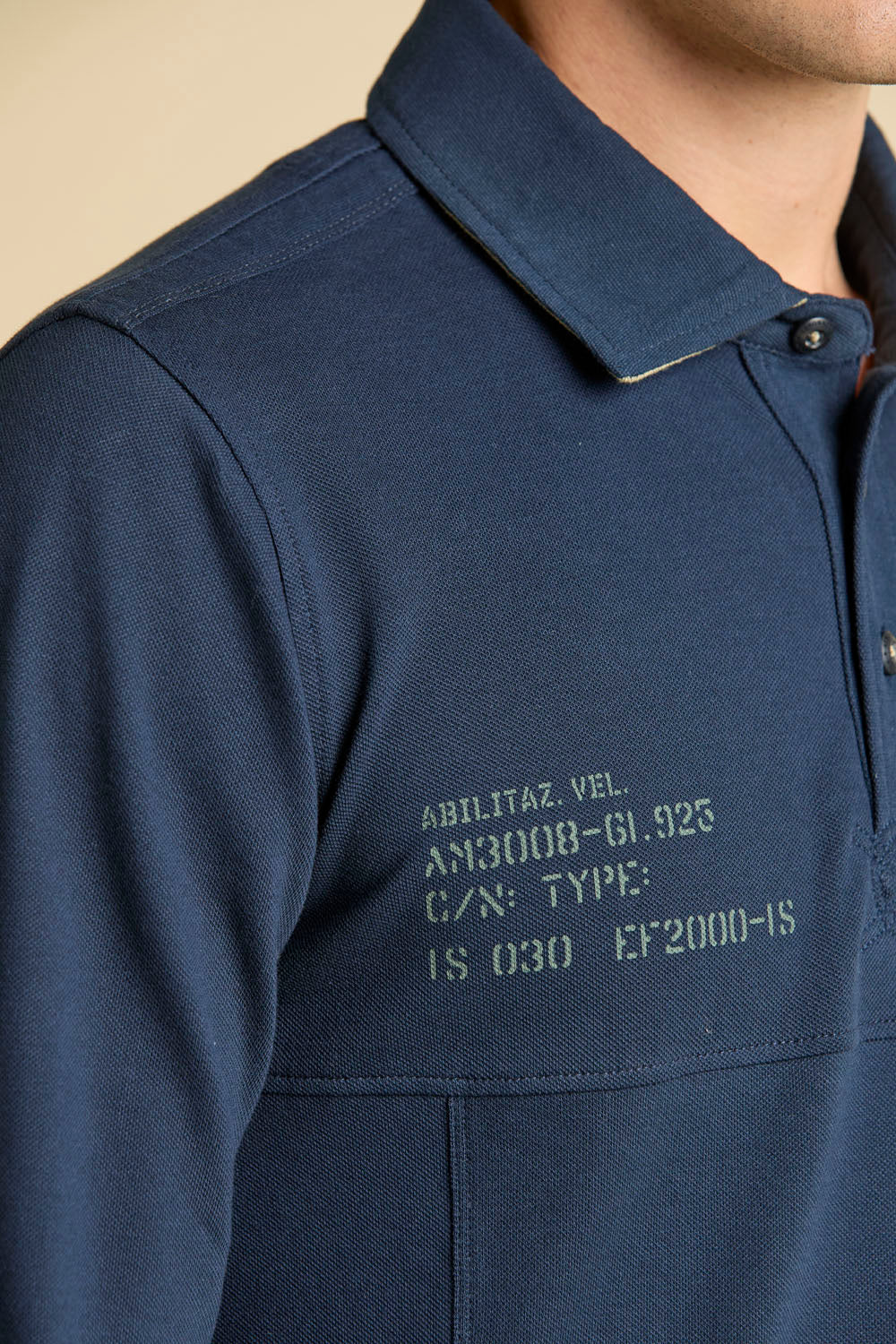Aeronautica Militare Polo PO1897 da Uomo, Manica Lunga