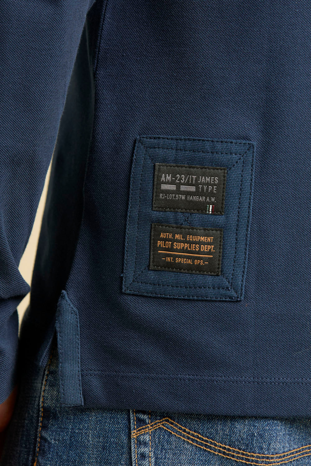 Aeronautica Militare Polo PO1897 da Uomo, Manica Lunga