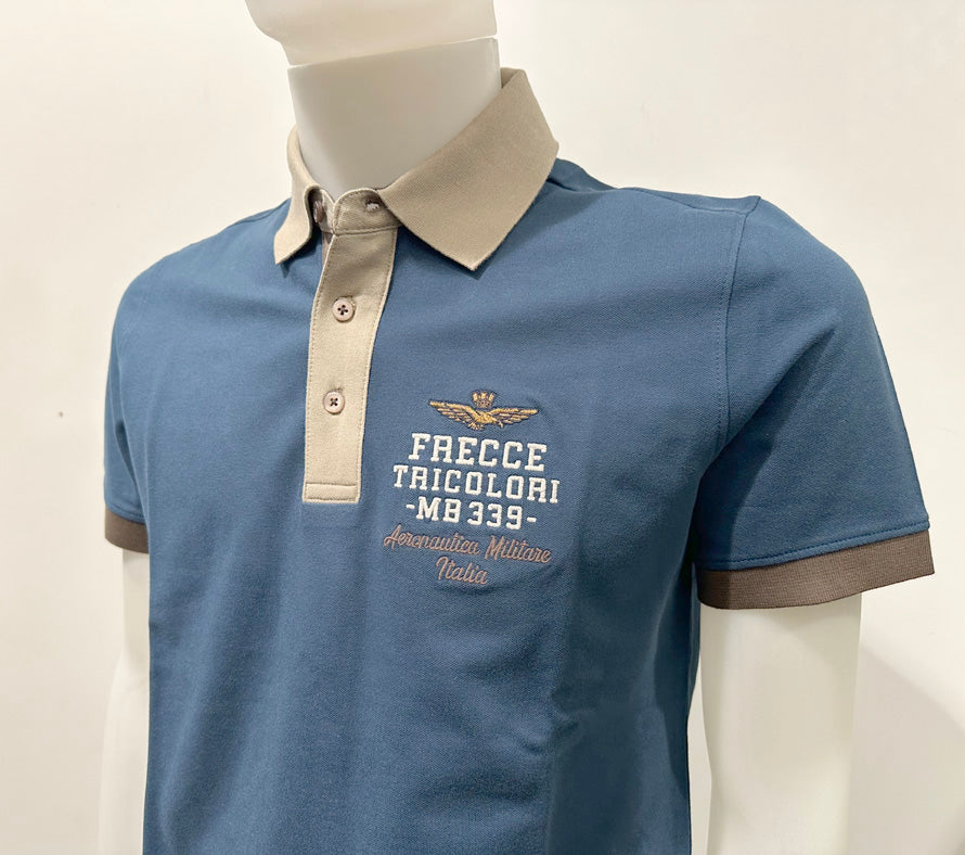 Aeronautica Militare Polo PO1908 Frecce Tricolori con ricami 261PO1908UP00191
