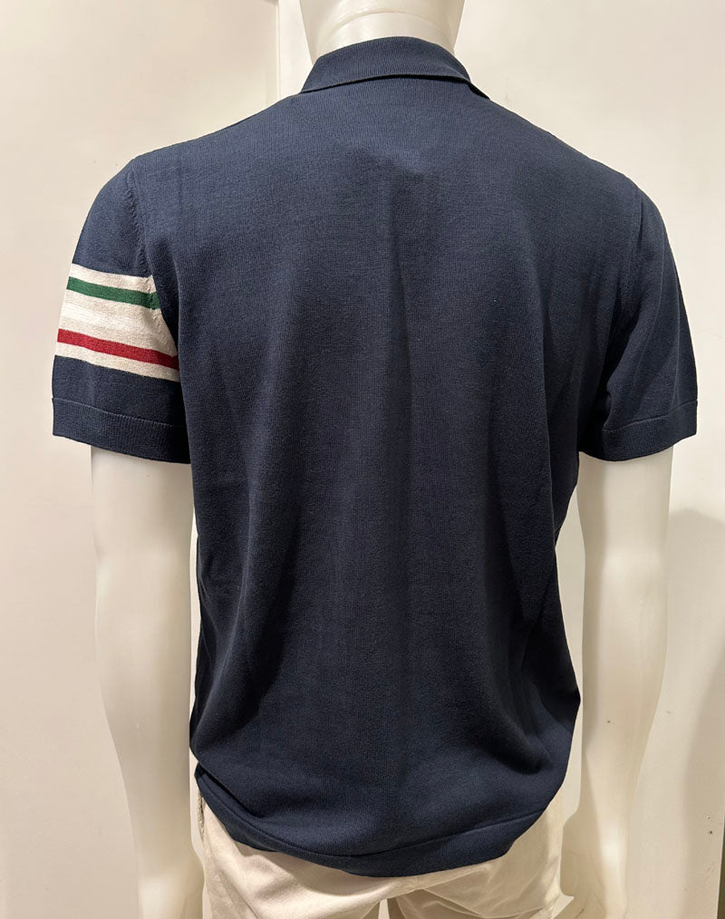 Aeronautica Militare Polo PO1912 in maglia con jacquard tricolore 261PO1912UL00931