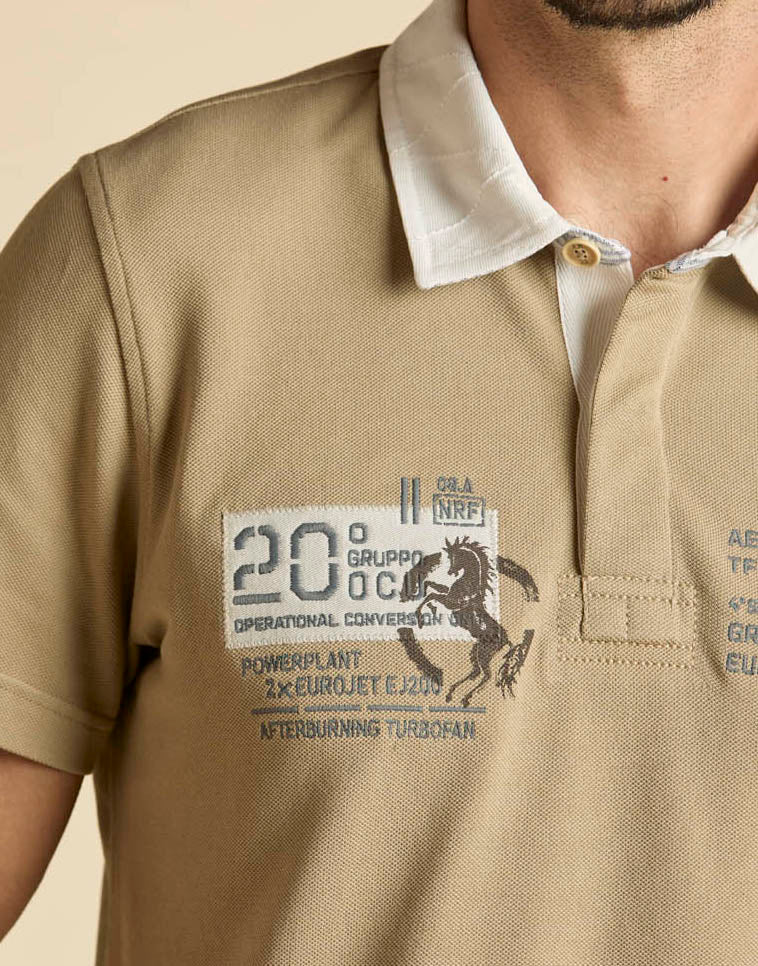 Aeronautica Militare Polo PO1919 con Ricami del 20° Gruppo OCU 261PO1919UP00404