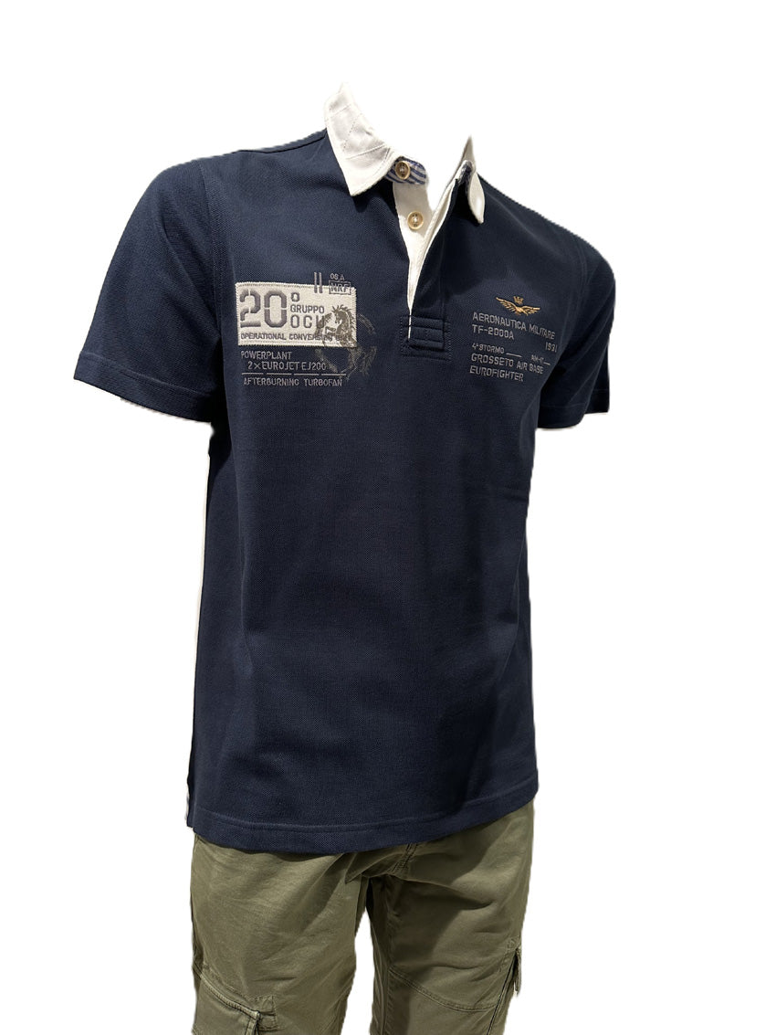 Aeronautica Militare Polo PO1919 con Ricami del 20° Gruppo OCU 261PO1919UP00404