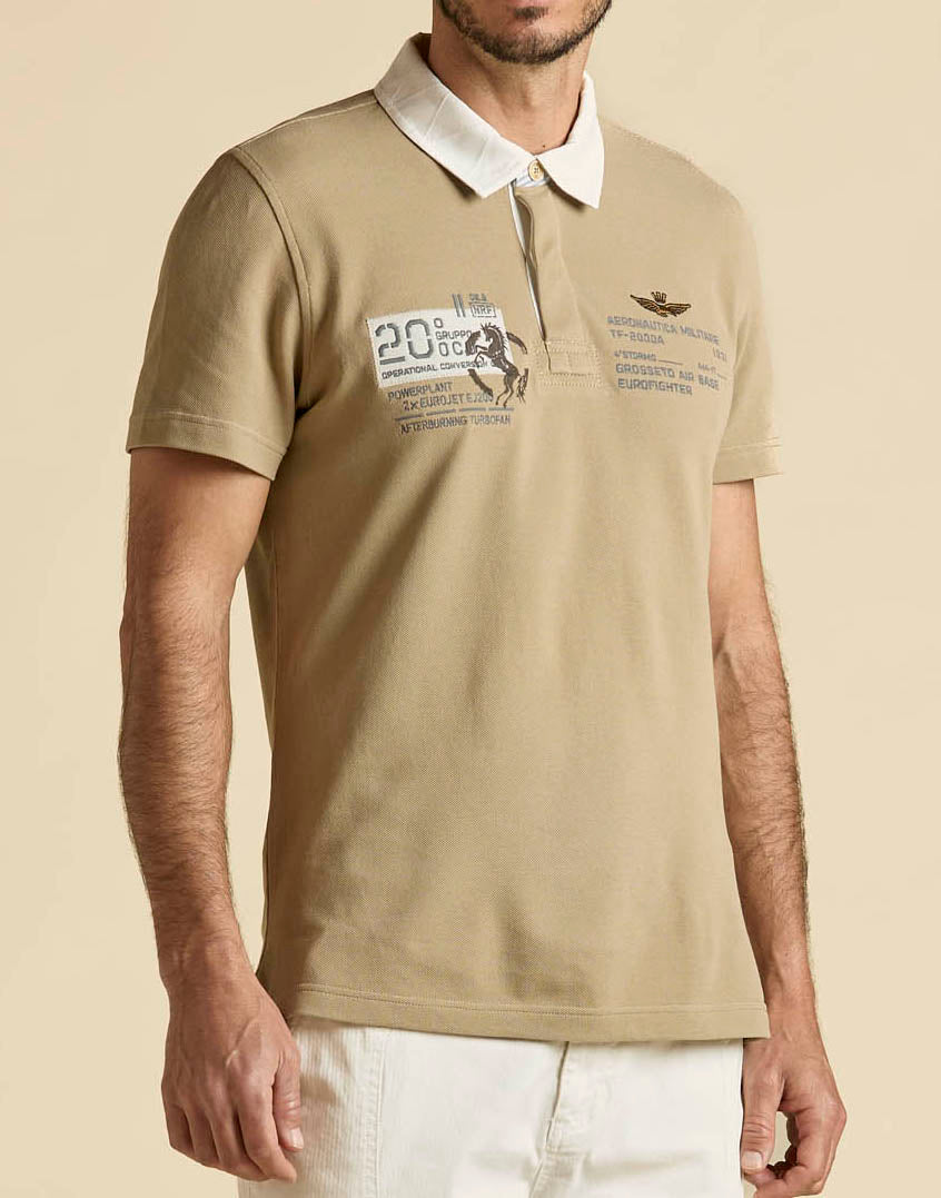 Aeronautica Militare Polo PO1919 con Ricami del 20° Gruppo OCU 261PO1919UP00404