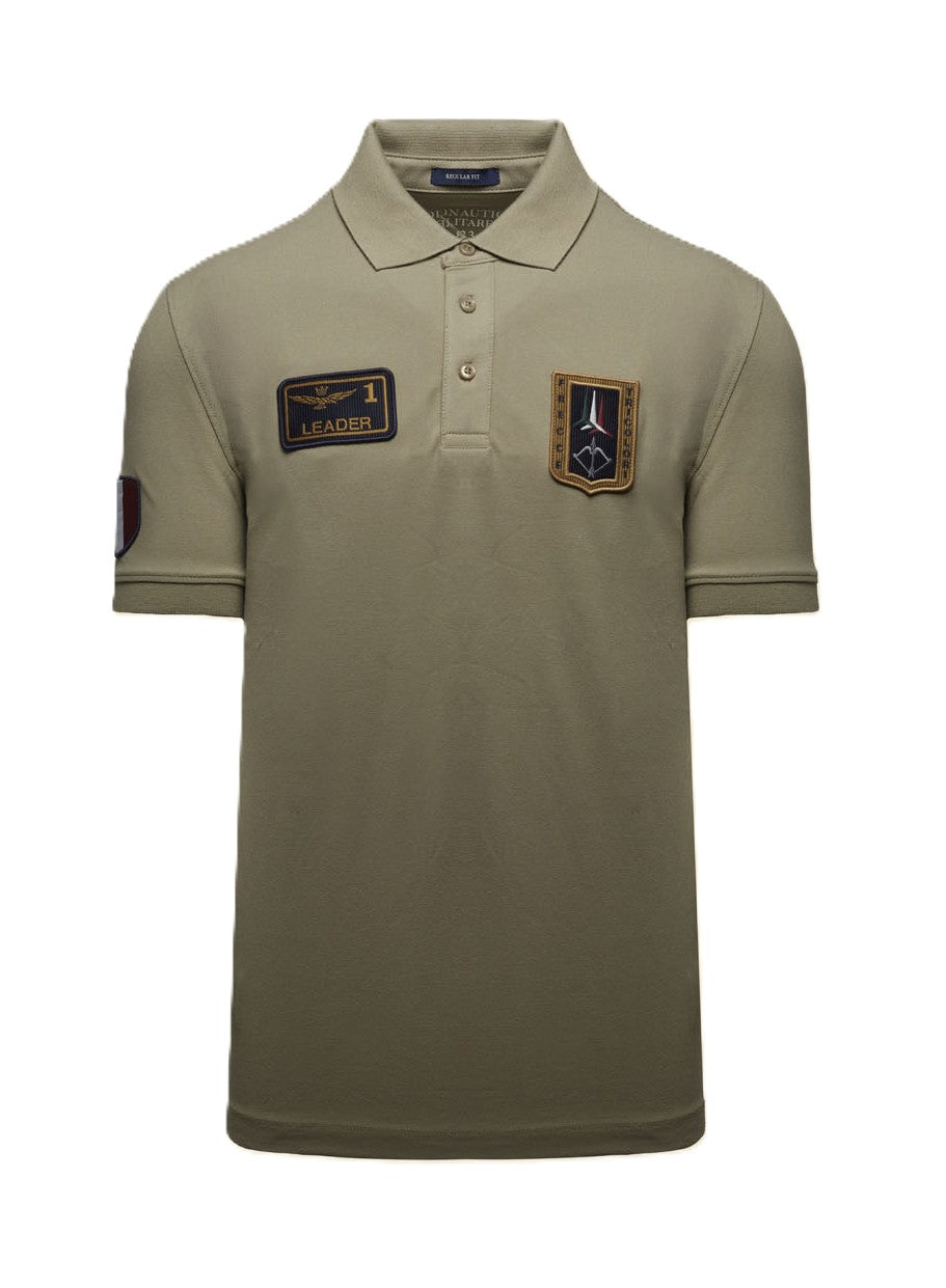 Aeronautica Militare Polo PO1927 da Uomo, Frecce Tricolori con Patch