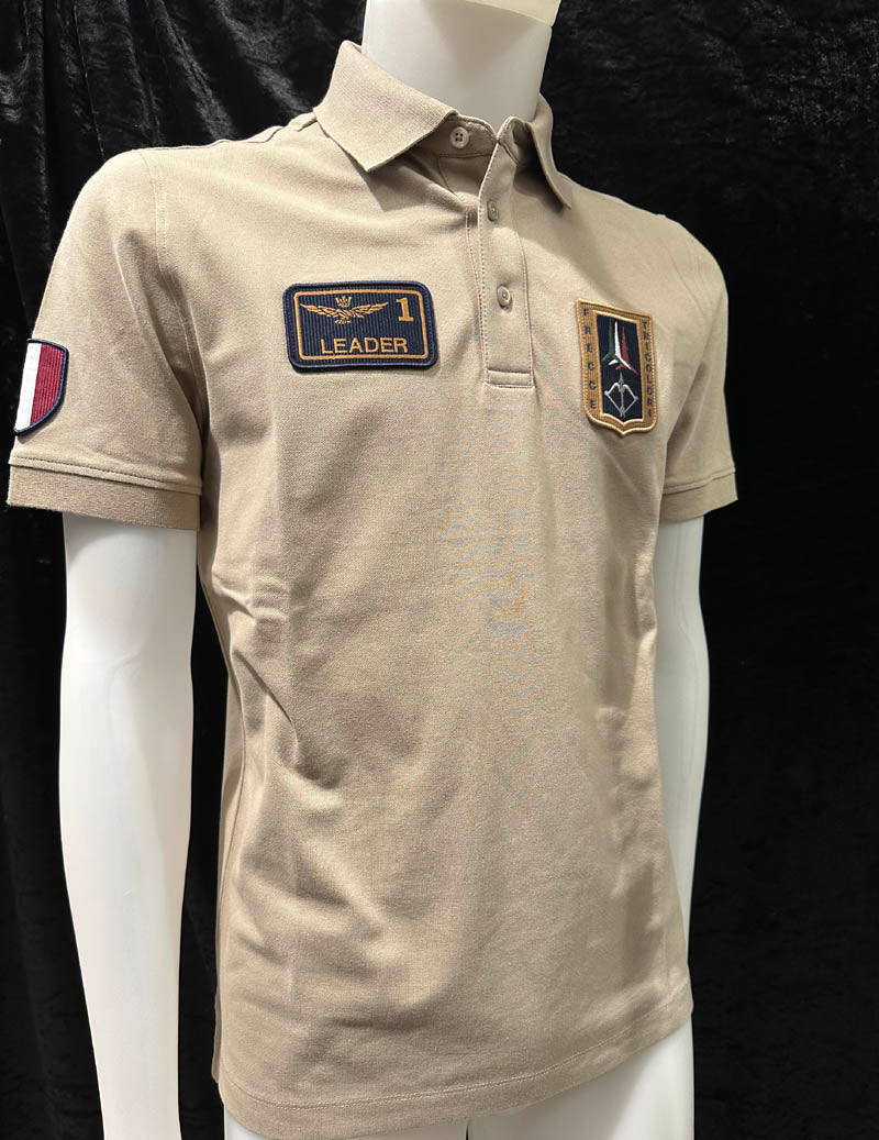 Aeronautica Militare Polo PO1927 da Uomo, Frecce Tricolori con Patch