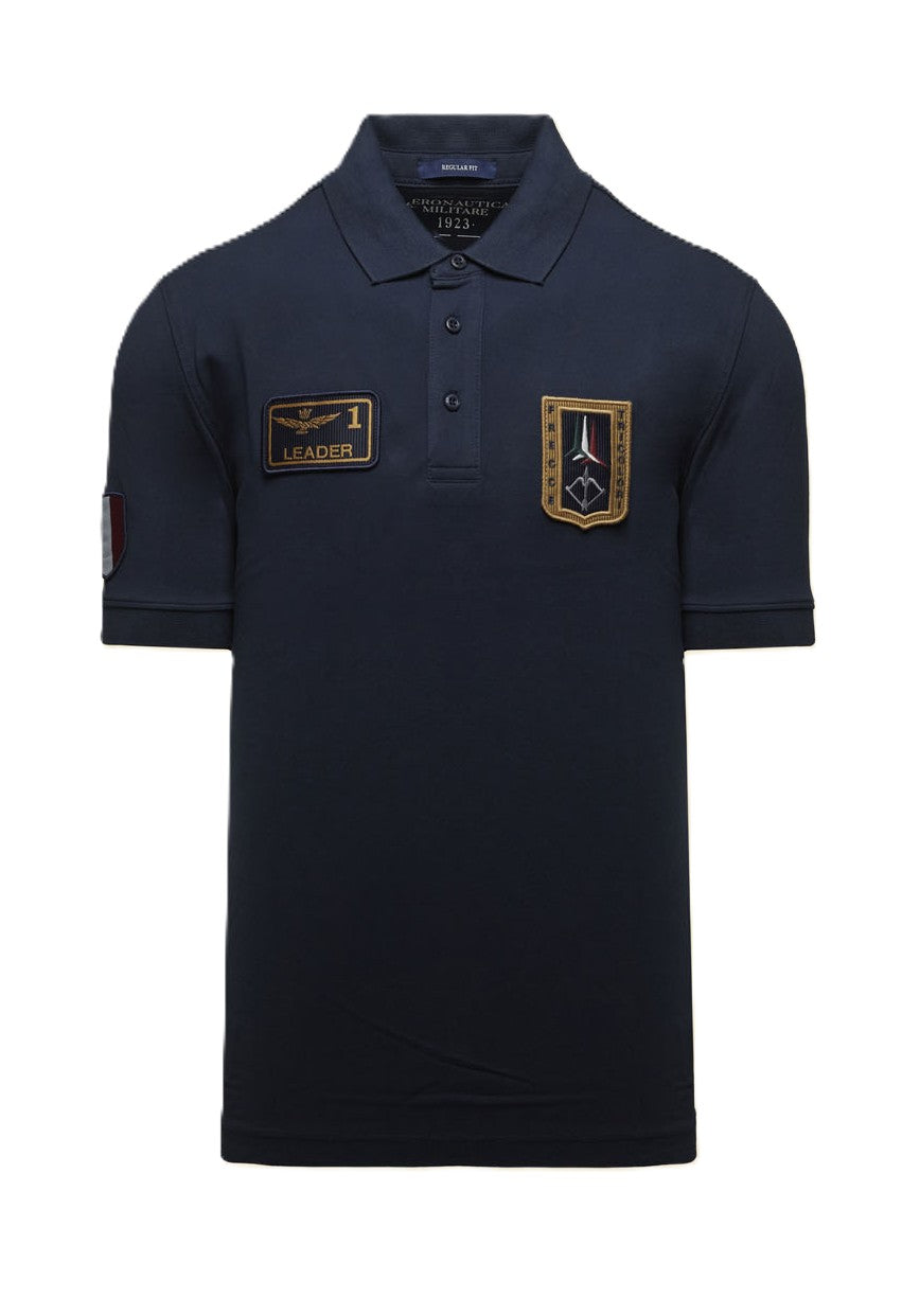 Aeronautica Militare Polo PO1927 da Uomo, Frecce Tricolori con Patch