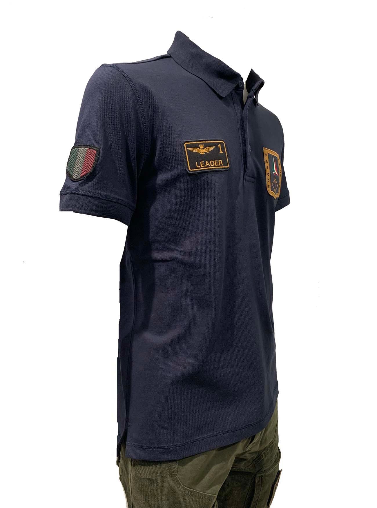 Aeronautica Militare Polo PO1927 da Uomo, Frecce Tricolori con Patch