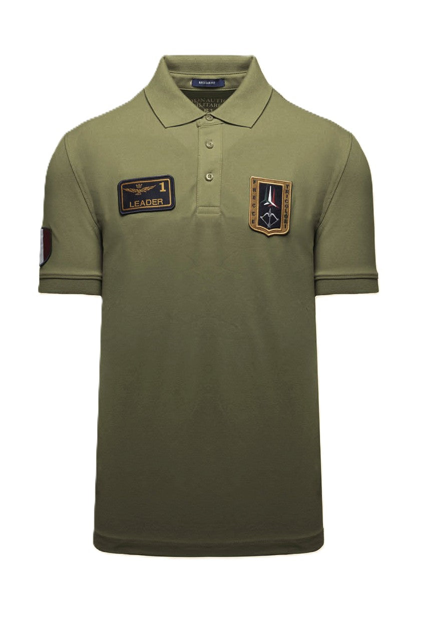 Aeronautica Militare Polo PO1927 da Uomo, Frecce Tricolori con Patch