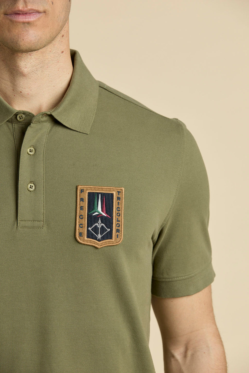 Aeronautica Militare Polo PO1927 da Uomo, Frecce Tricolori con Patch