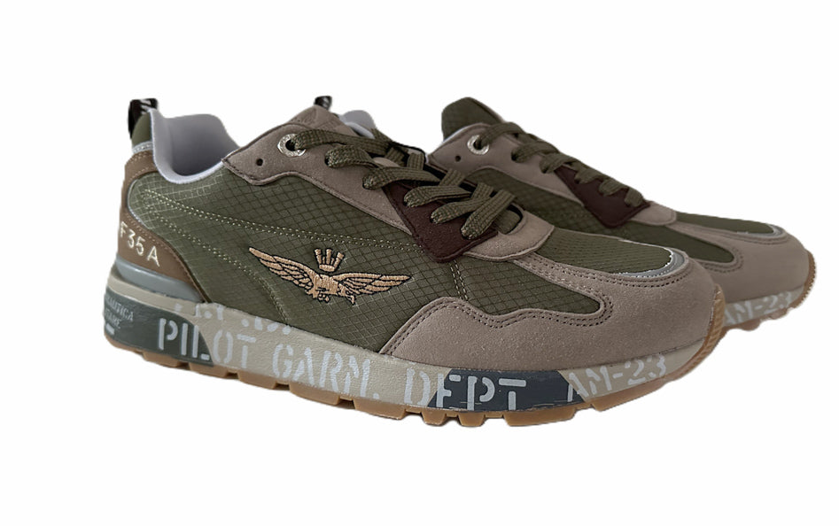 Aeronautica Militare Sneakers SC0276 07258 Salvia con suola stampata scarpe 261SC0276UCT04327