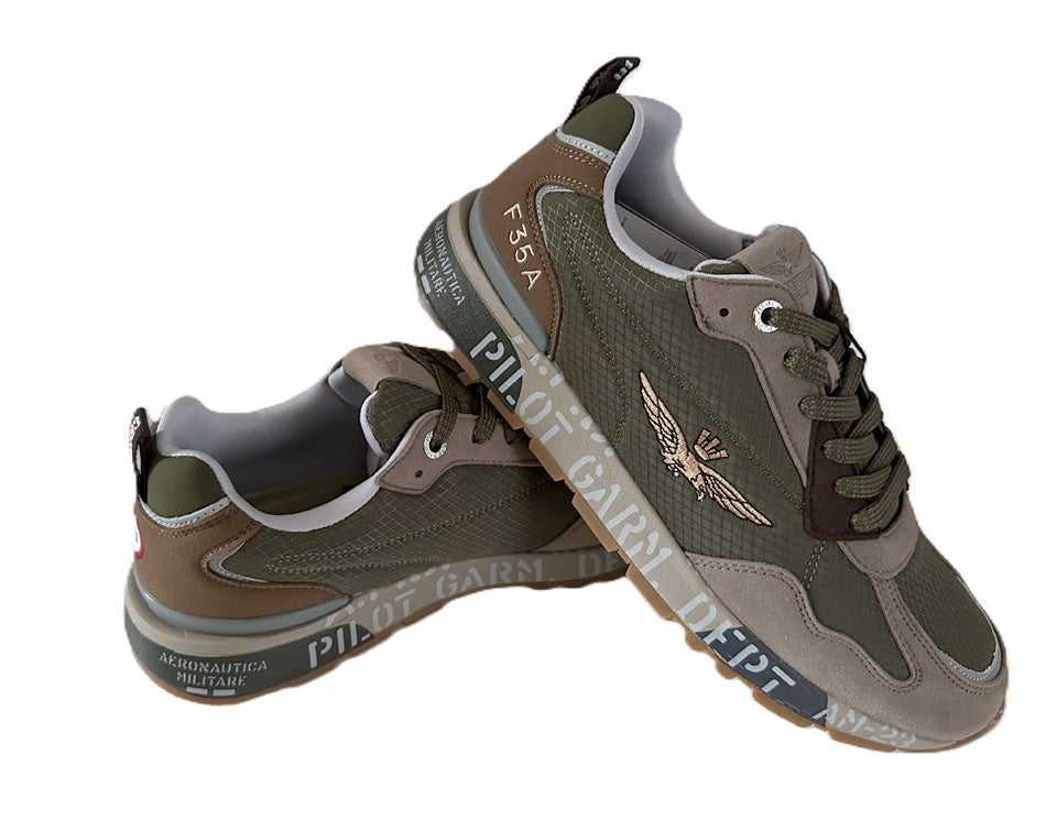 Aeronautica Militare Sneakers SC0276 07258 Salvia con suola stampata scarpe 261SC0276UCT04327