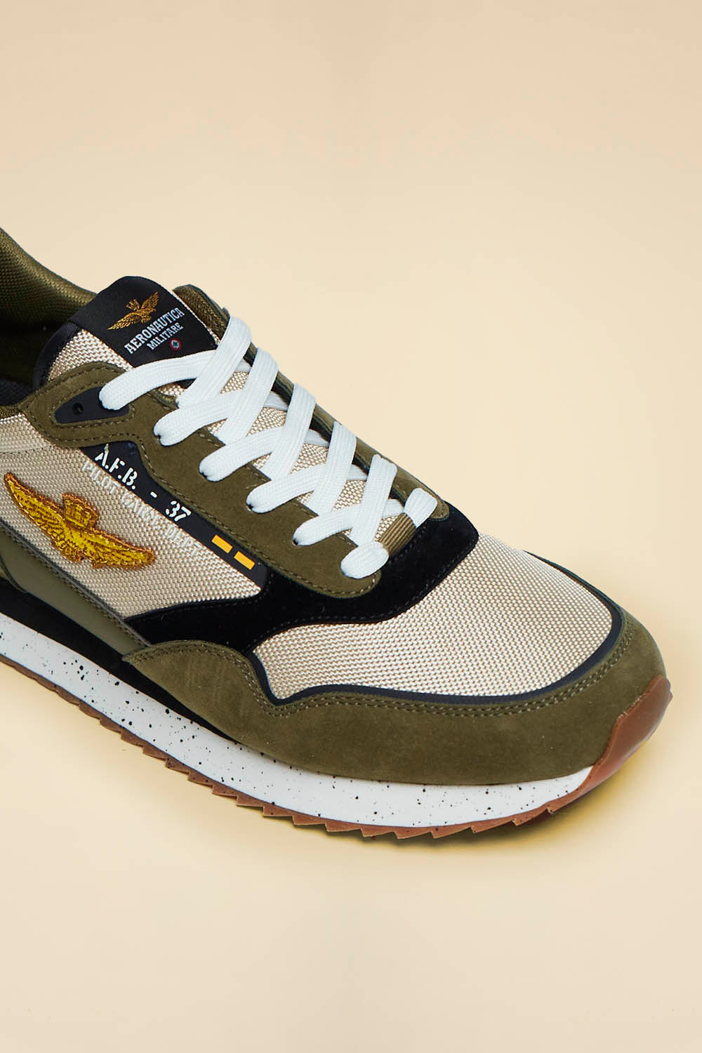 Aeronautica Militare Scarpe SC0288-07261 Salvia Sneakers con Patch AM 261SC0288UCT03545
