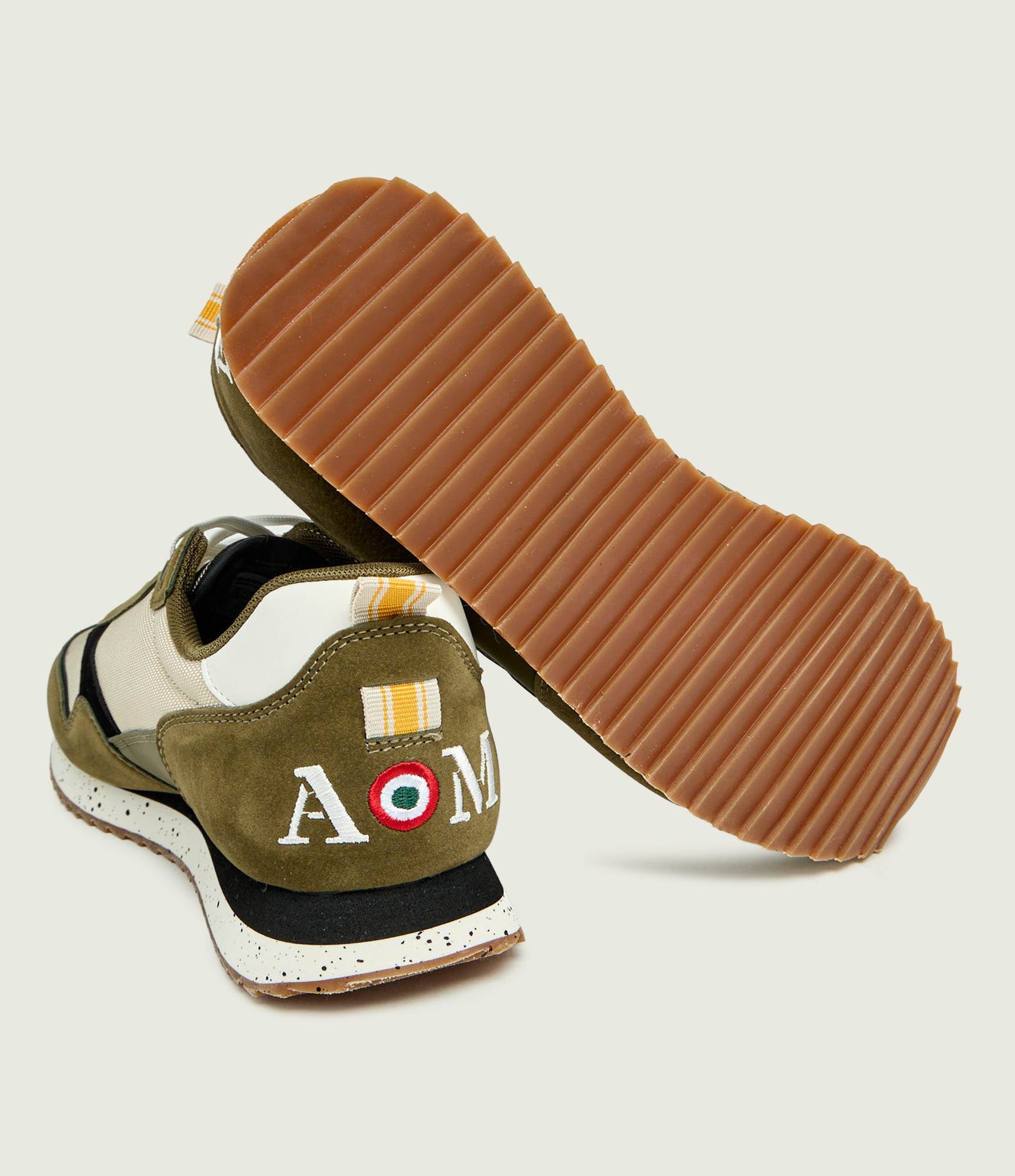Aeronautica Militare Scarpe SC0288-07261 Salvia Sneakers con Patch AM 261SC0288UCT03545