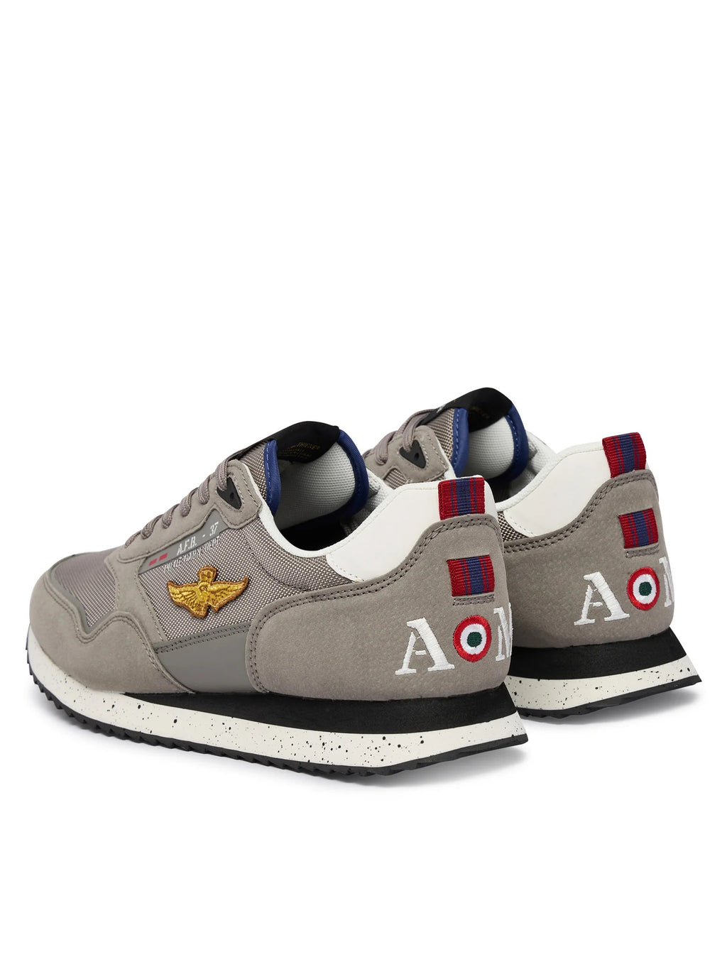 Aeronautica Militare Scarpe SC0288-34353 Grigio Sneakers con Patch AM 261SC0288UCT03545