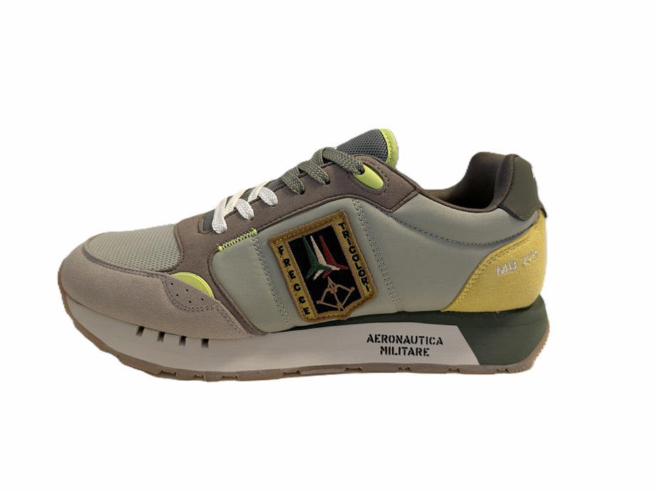 Aeronautica Militare Scarpe SC0292-07258 Verde Chiaro-Giallo Sneakers Frecce Tricolori 261SC0292UCT03331