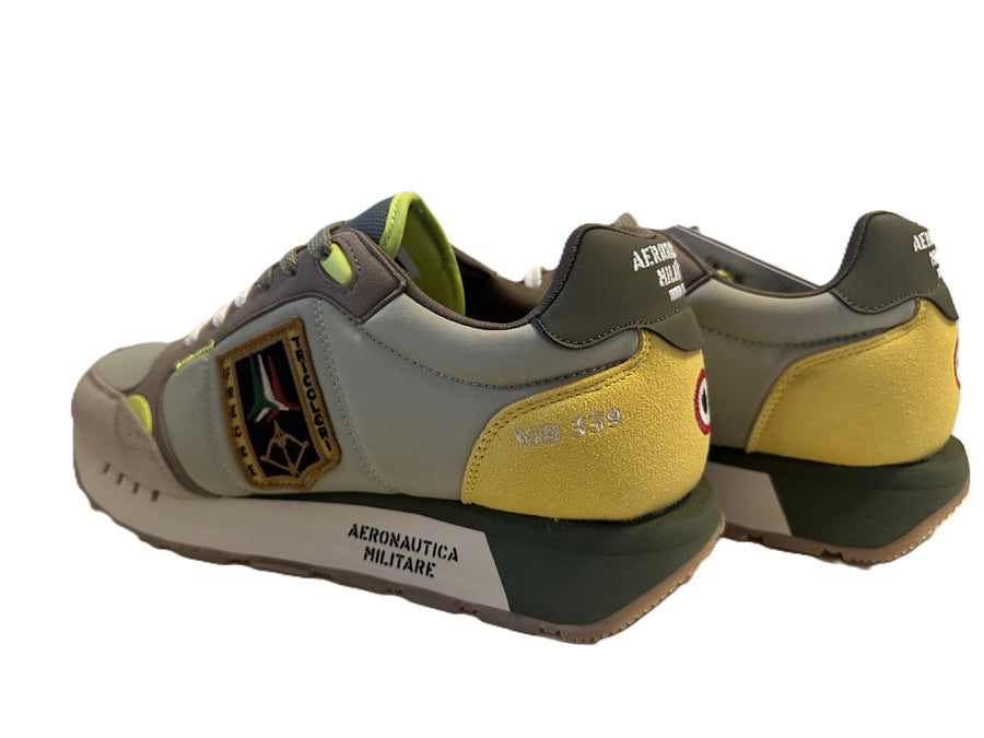 Aeronautica Militare Scarpe SC0292-07258 Verde Chiaro-Giallo Sneakers Frecce Tricolori 261SC0292UCT03331