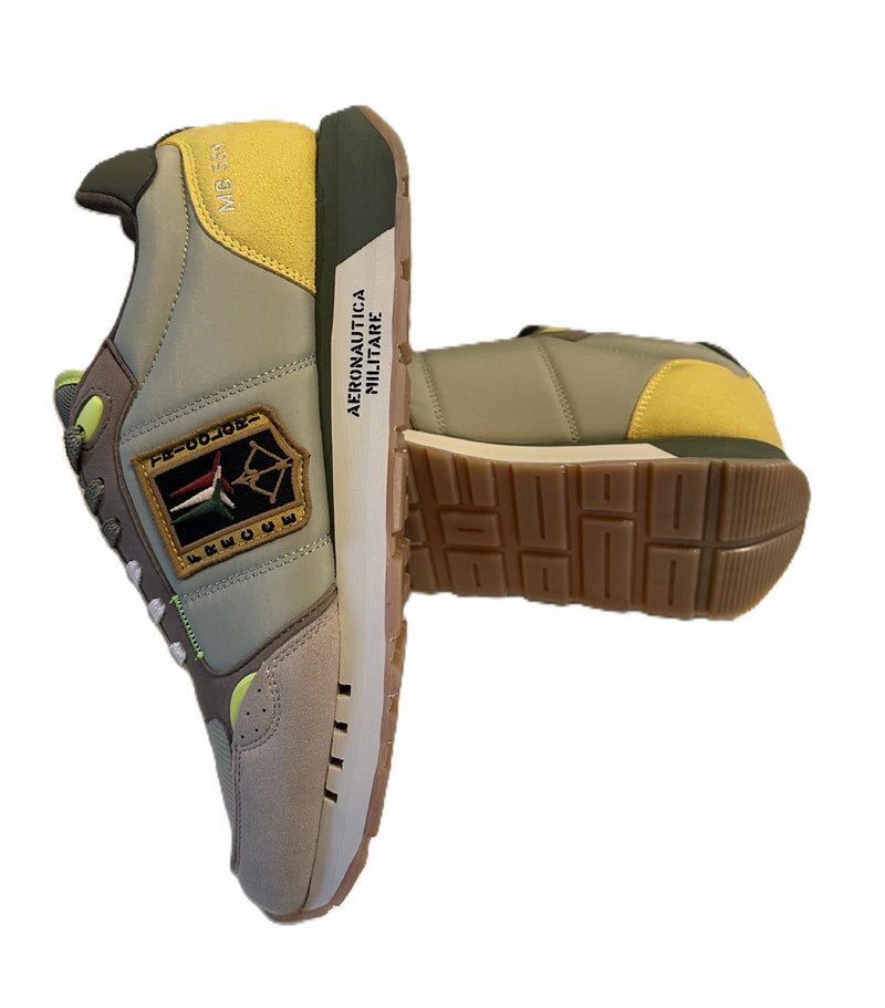 Aeronautica Militare Scarpe SC0292-07258 Verde Chiaro-Giallo Sneakers Frecce Tricolori 261SC0292UCT03331