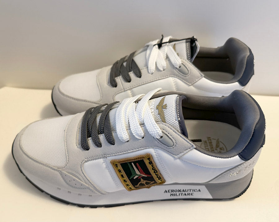 Aeronautica Militare Scarpe SC0292-73062 Bianco-Grigio Sneakers Frecce Tricolori 261SC0292UCT03331