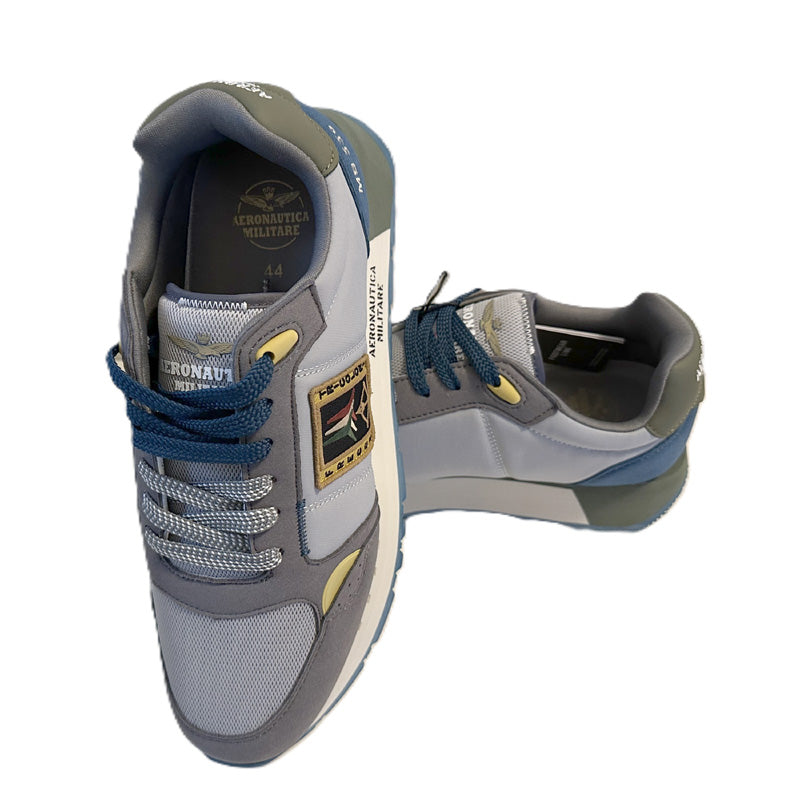 Aeronautica Militare Scarpe SC0292-94711 Azzurro-Grigio Sneakers Frecce Tricolori 261SC0292UCT03331