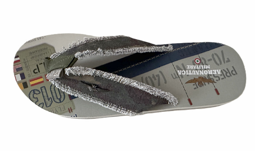 Aeronautica Militare infradito ciabatta Piscina 94398 Camouflage Verde, SC0310UCT03593