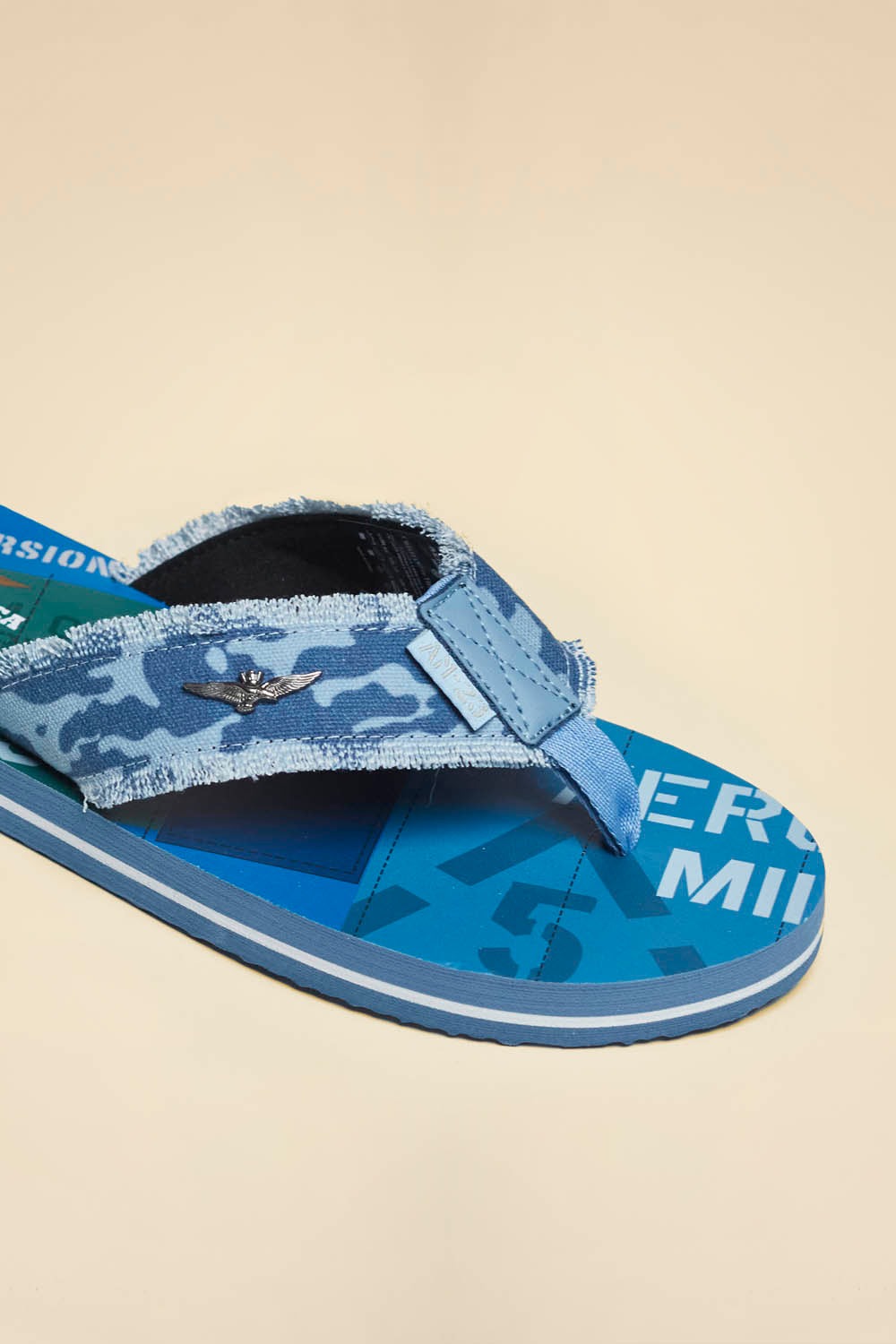 Aeronautica Militare infradito ciabatta Piscina 94397 Camouflage Blu, SC0310UCT03593