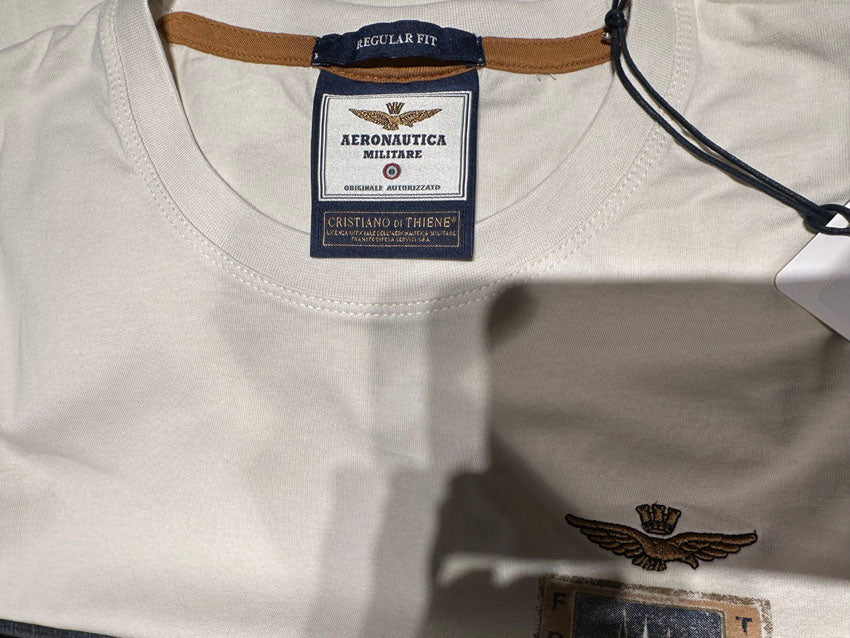 Aeronautica Militare t-Shirt TS2534 con Stampa Frecce Tricolori da Uomo 261TS2534UJ00641