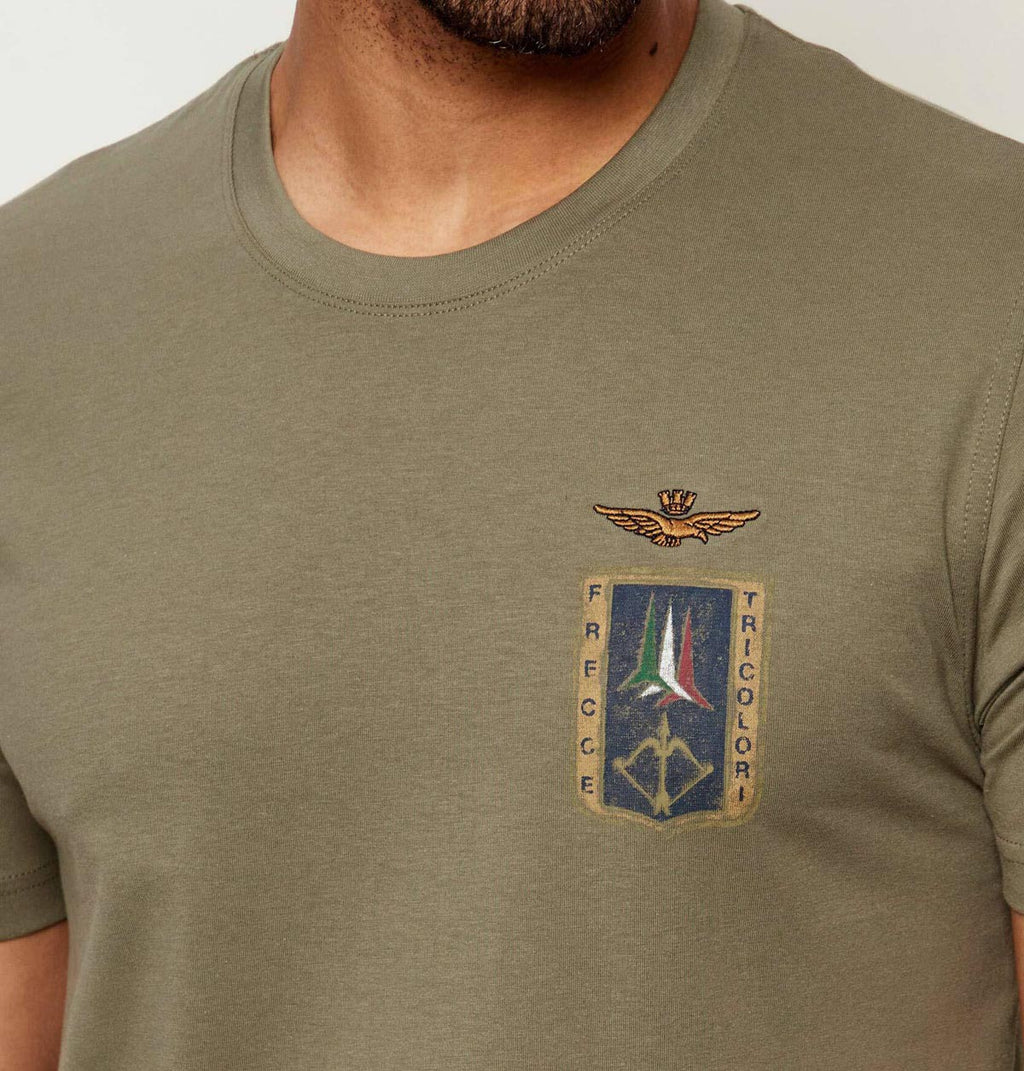 Aeronautica Militare t-Shirt TS2534 con Stampa Frecce Tricolori da Uomo 261TS2534UJ00641