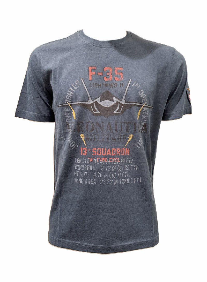 Aeronautica Militare t-Shirt TS2536 con Stampa F-35 261TS2536UJ00641