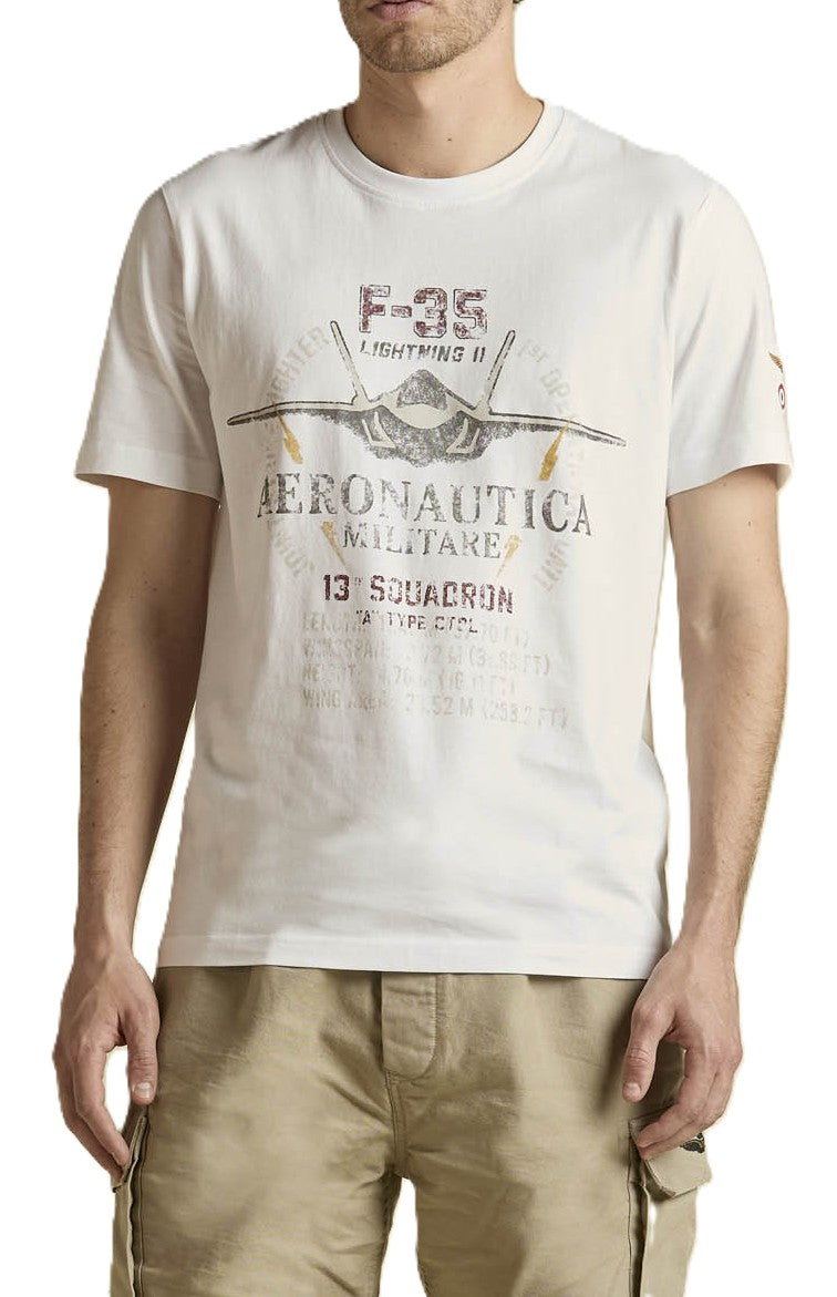 Aeronautica Militare t-Shirt TS2536 con Stampa F-35 261TS2536UJ00641