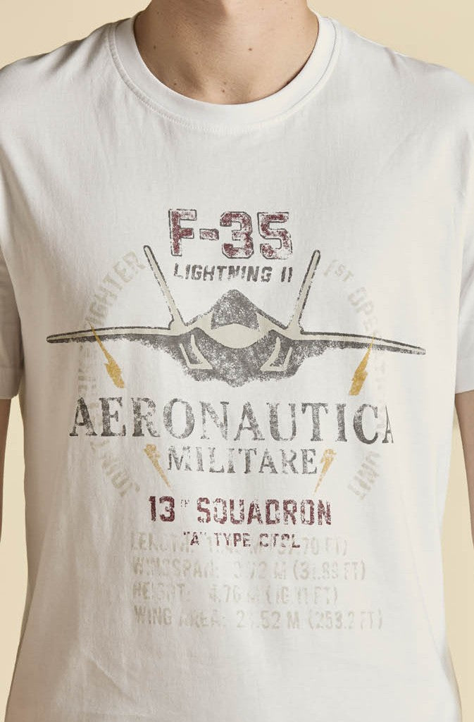 Aeronautica Militare t-Shirt TS2536 con Stampa F-35 261TS2536UJ00641