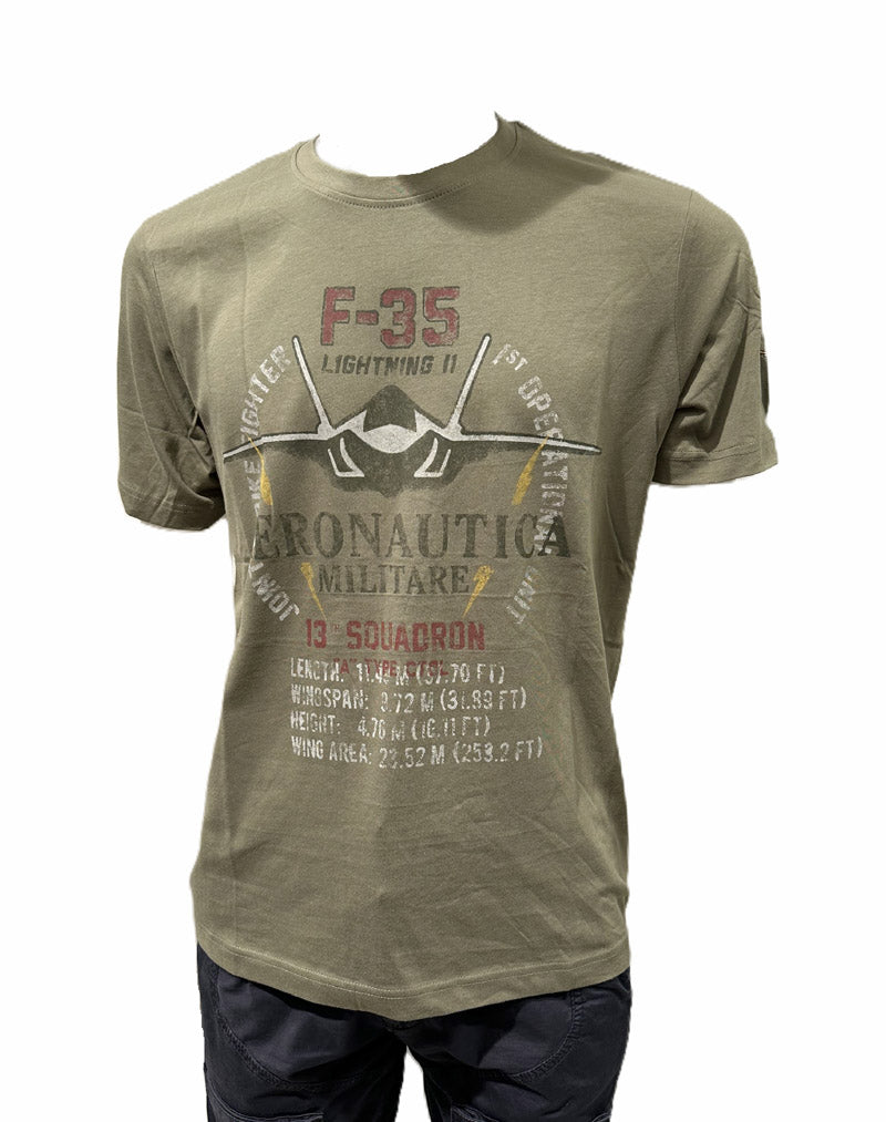 Aeronautica Militare t-Shirt TS2536 con Stampa F-35 261TS2536UJ00641