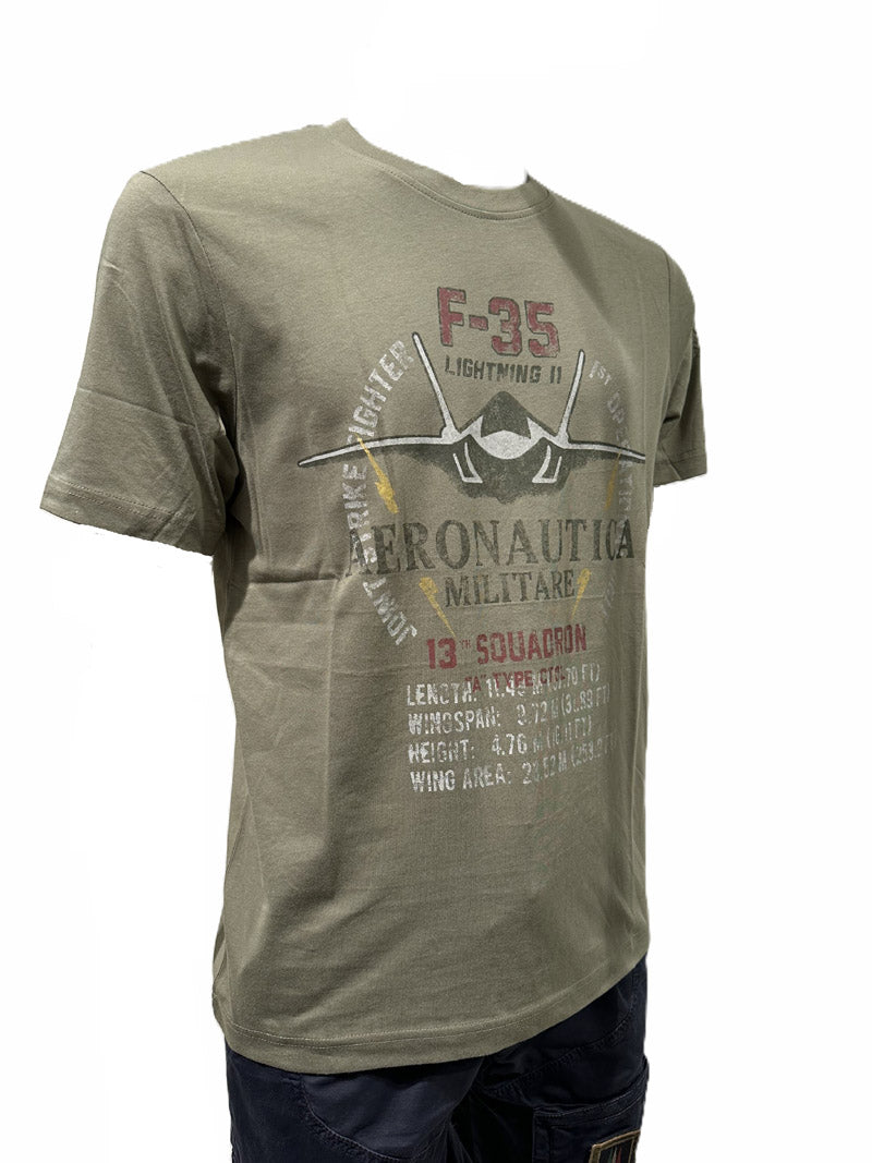 Aeronautica Militare t-Shirt TS2536 con Stampa F-35 261TS2536UJ00641