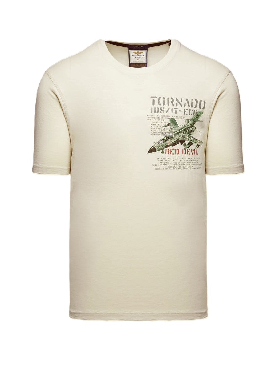 Aeronautica Militare t-Shirt TS2537 con Stampa Tornado da Uomo 261TS2537UJ00727
