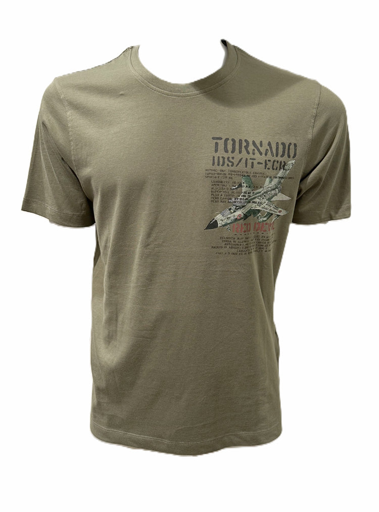 Aeronautica Militare t-Shirt TS2537 con Stampa Tornado da Uomo